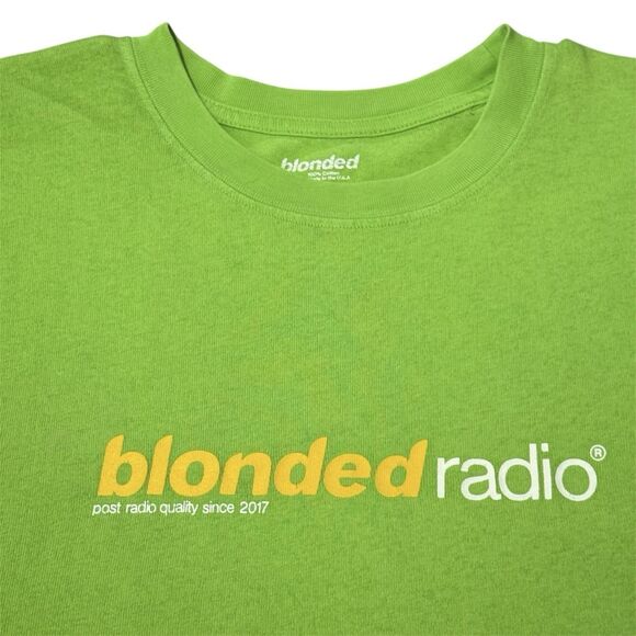 Frank Ocean Blonded Radio T Shirt Size XL Blond Merch Green Rare - Picture 3 of 4